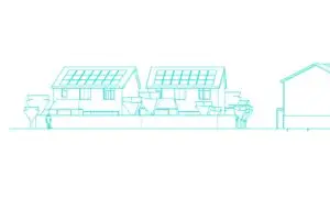 Front elevation , sketches, solar panels