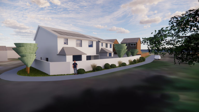 CGI 3D model , Front Elevation , New Build Design Maidenhead, Windsor, London